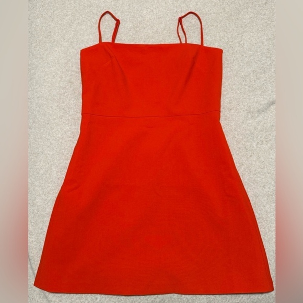 Babaton Red Mini Spaghetti Strap Dress